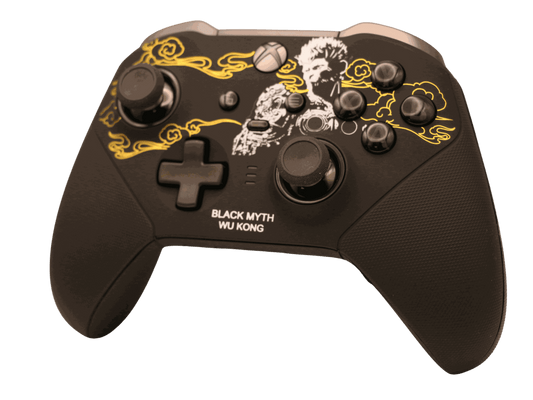 Xbox Elite Wireless Controller Series 2 with adjustable thumbsticks, rubber grip, and interchangeable components for customizable gaming experience