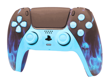 Blue Flame 2 PS5 modded controller with customizable blue flame design and advanced gaming features