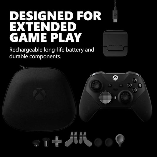 Gradient purple and pink Xbox Elite Wireless Controller Series 2 with adjustable thumbsticks and rubber grip