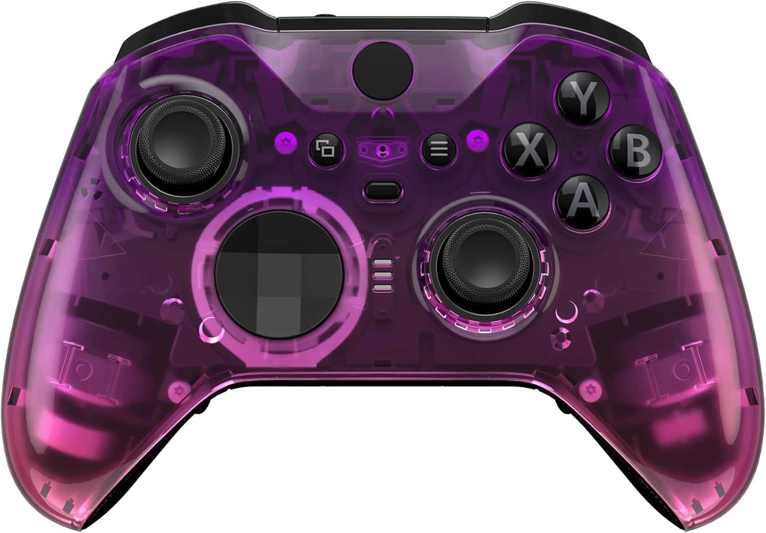 Gradient clear purple and pink Xbox Elite Wireless Controller Series 2 with adjustable thumbsticks and customizable features
