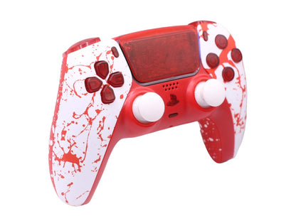 Blood Splatter PS5 controller with adjustable thumbsticks and rapid mouse triggers for precision gaming
