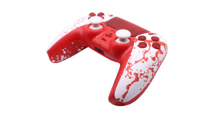 Blood Splatter PS5 controller with adjustable thumbsticks and TMR mod features