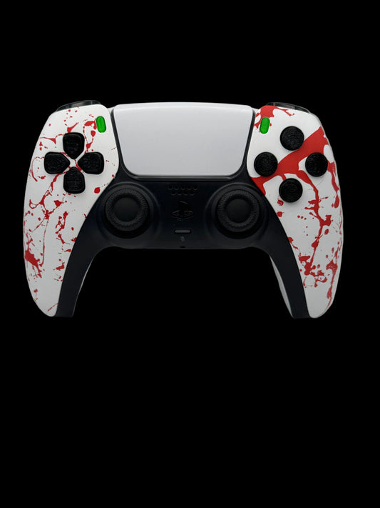 Soft Touch Playstation 5 controller button set made of flexible rubberized TPU material including Square, X, Triangle, O, Start/Share buttons, and D-pad