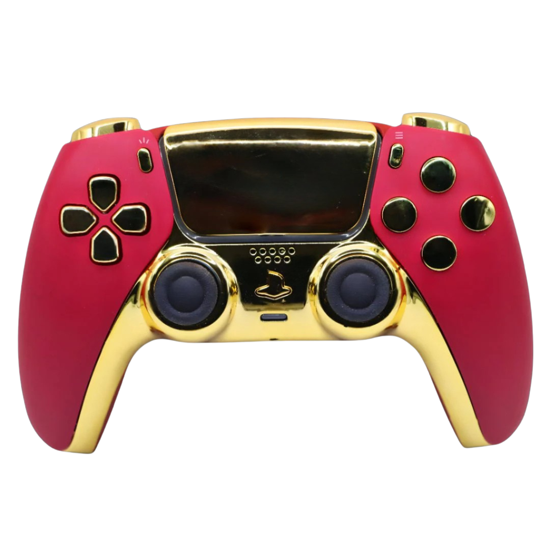 Red/Gold Custom PS5 Modded Controller