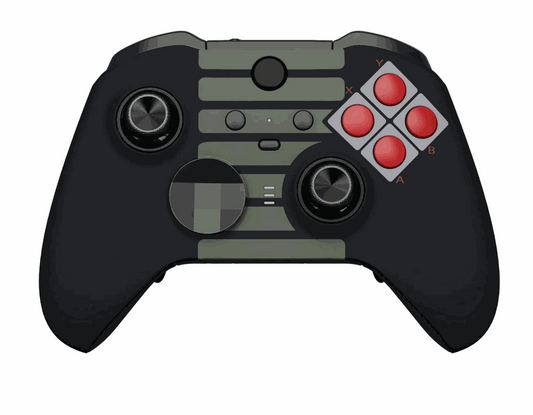 Classic NES Xbox Elite Wireless Controller Series 2 with customizable thumbsticks, paddles, and charging dock bundle