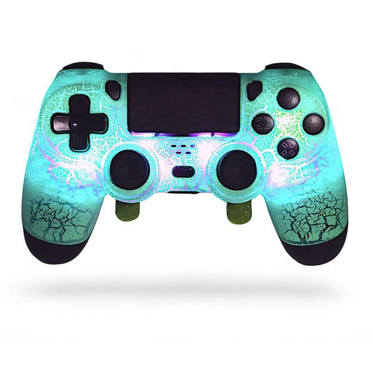 Custom PS4 DualShock Pro controller with Hall Effect thumbsticks and customizable shell by GeniusModsLabs