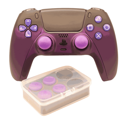 Custom hand-built PS5 DualSense Pro controller with Hall Effect thumbsticks and customizable features for PS5 and PC