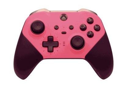 Pink Xbox One Elite Series 2 wireless controller with adjustable thumbsticks and rubberized grips