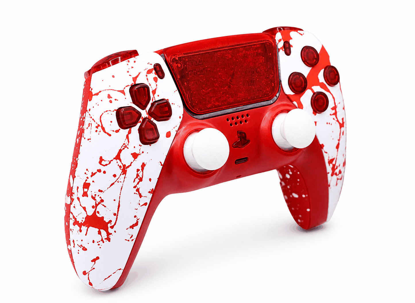 Blood Splatter PS5 controller with adjustable thumbsticks and quick-response mouse triggers for sale
