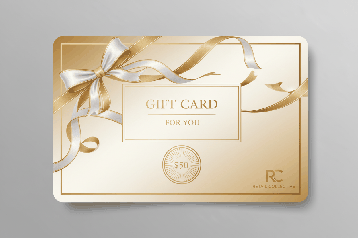 Geniusmods gift card $50 with gold ribbon design for gamers
