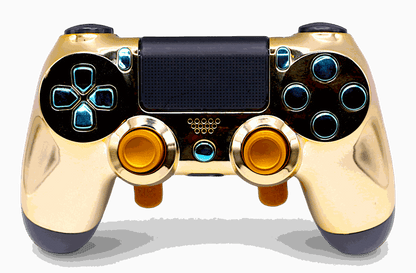 Custom PS4 DualShock Pro controller with Hall Effect thumbsticks and customizable features by GeniusModsLabs