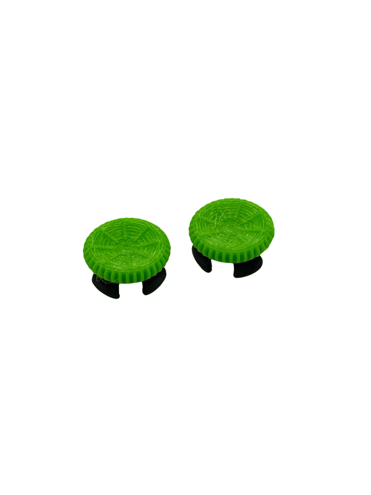 PS4 PS5 Xbox thumbstick extender grips 3D printed black hard plastic green rubberized material custom fit controller accessories